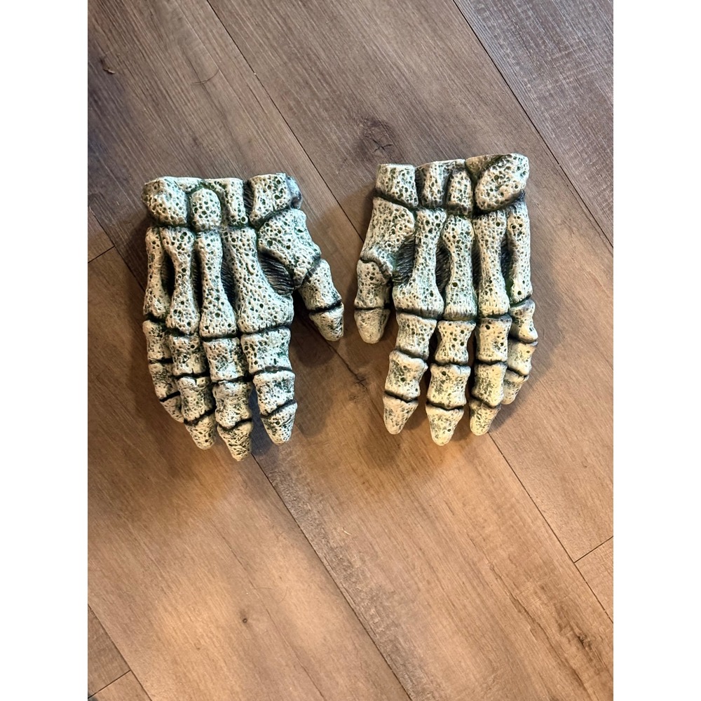 Paper Magic Group Vintage Skeleton Hands Latex Horror Costume Prop Gloves 2005